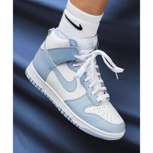 Nike Dunk High Aluminum Baby Blue White Sneakers DD1869-107 Women Size 6.5
